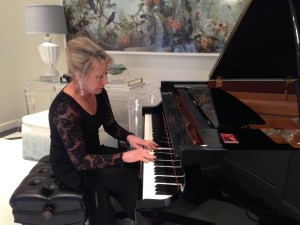 Karen as pianist at the 2014 Decorators' Show House
